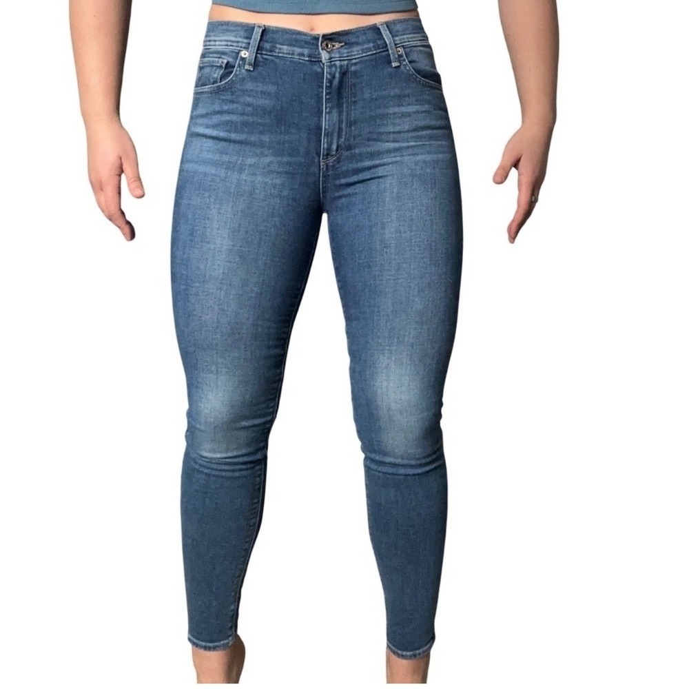 Lucky Brand Bridgette Skinny Jeans Womens 6/28 Blue High Rise Candiani Denim